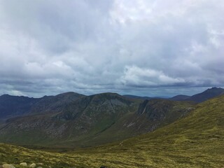 Fototapeta premium Clouds over the Mourne mountains