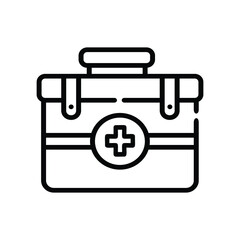 First Aid Kit Bag simple line icon