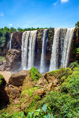 Bao Dai waterfall in Lam Dong province, Vietnam. This is the waterfall named as  the last king of...