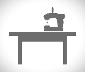 sewing machine on table