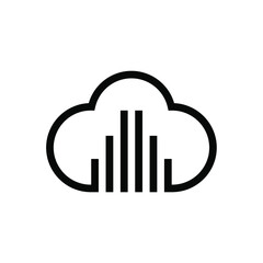 Cloud data diagram logo icon