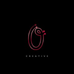 Initial Letter O line Logo Icon Abstract Techno Vector Design