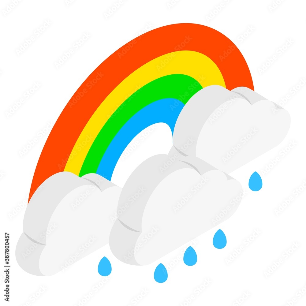 Poster Unpredictable weather icon. Isometric illustration of unpredictable weather vector icon for web