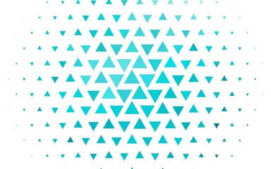 Light BLUE vector template with crystals, triangles.