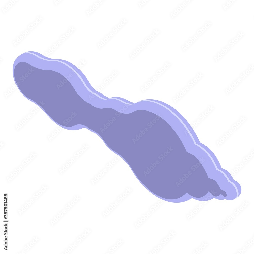 Poster snow cloud icon. isometric of snow cloud vector icon for web design isolated on white background
