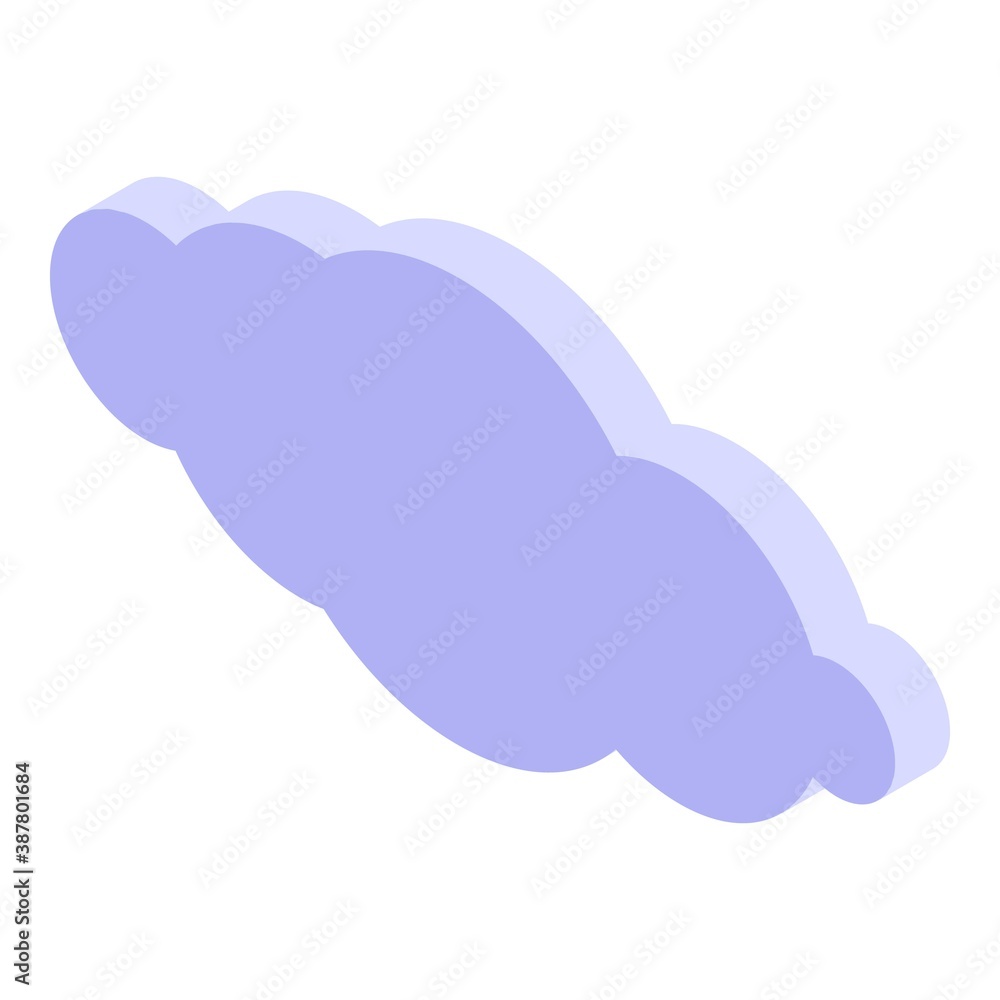 Poster shape cloud icon. isometric of shape cloud vector icon for web design isolated on white background