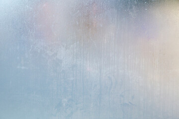 front view steamed glass texture background.