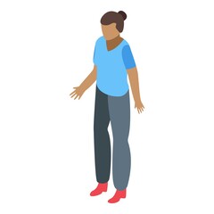 Fototapeta premium African people icon. Isometric of african people vector icon for web design isolated on white background