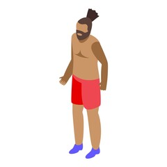 African man icon. Isometric of african man vector icon for web design isolated on white background