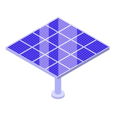 Solar panel icon. Isometric of solar panel vector icon for web design isolated on white background