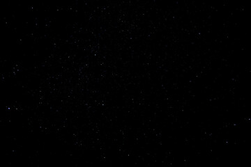 very dark starry night in autumn in a Russian remote village