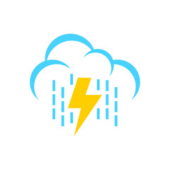 Cloud lightning storm vector illustration