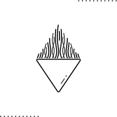 abstract triangle shape, minimalist compositions vector icon in outlines