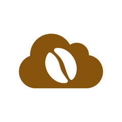 cloud and coffee logo icon