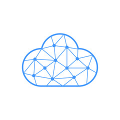 connecting dots cloud computing logo icon
