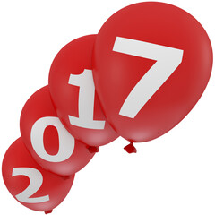 New Year 2017 Balloons