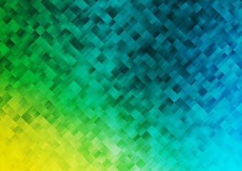 Light Blue, Yellow vector pattern in square style.