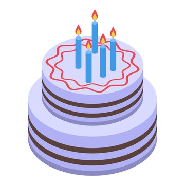 Surprise cake icon. Isometric of surprise cake vector icon for web design isolated on white background