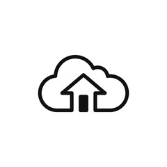 cloud and home icon