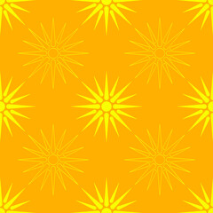 Seamless vector pattern with  ancient solar symbol Vergina Sun for your project