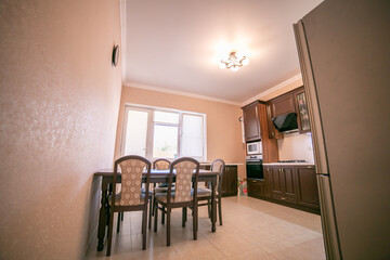 interior room apartment. kitchen and dining room. room kitchen. Russia