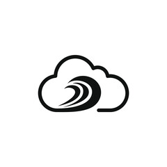 Cloud and wind icon