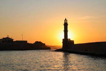 Venetian Lighthouse at Chania - Crete, Greece