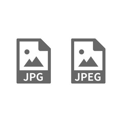 Jpg and jpeg file vector icon. Picture, image format symbol.