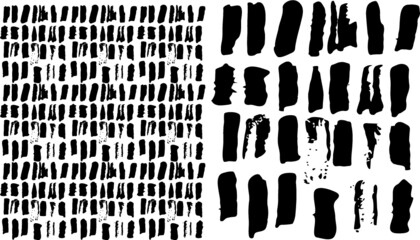 Fototapeta na wymiar Hand drawn striped seamless pattern with short vertical brushstrokes in black and white