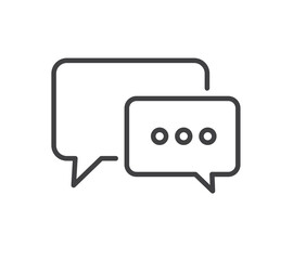 Chat icon. Speech Bubble icon. Flat design. Vector illustration.