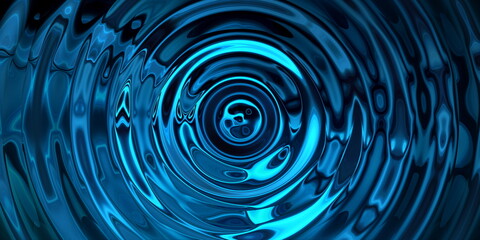Gradient blue hypnosis spiral. Abstract background 