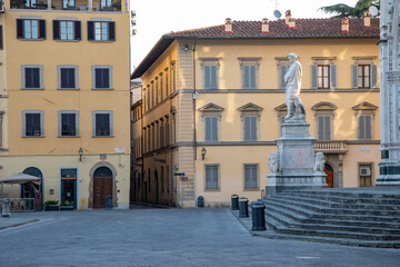 View of Piazza Santa Croce in Florence, Tuscany, Italy.