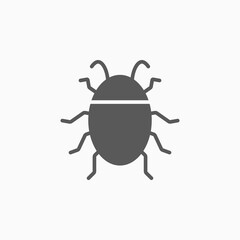 bug icon, insect vector illustration