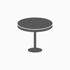 table icon, dinner table vector illustration