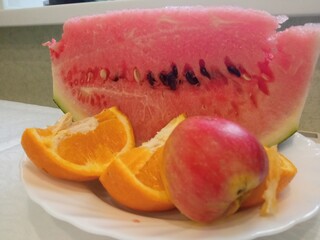 watermelon on a plate