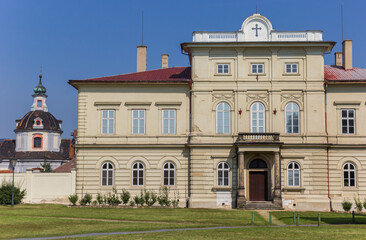 Fototapeta na wymiar Stepana monastery and historic church in Litomerice, Czech Republic