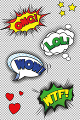 Popart speech bubbles