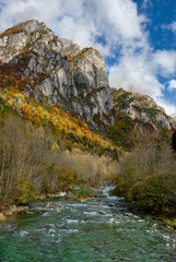 river in the Mountain lake in Val di Mello, Val Masino , Italy - lombardy.