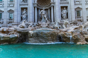 Trevi fountain on a sunny day