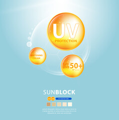 Fototapeta na wymiar UV protection or ultraviolet sunblock icon. Vector illustration design.