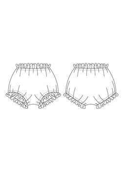 Baby Bloomers Technical Drawing