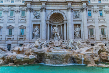 Trevi fountain on a sunny day