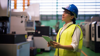 Fatory inspector check tablet and automated machine
