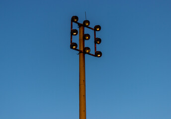 spotlight on the football field