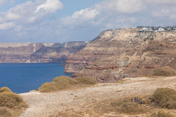 Caldera View, southwestern Santorini island, Greece.