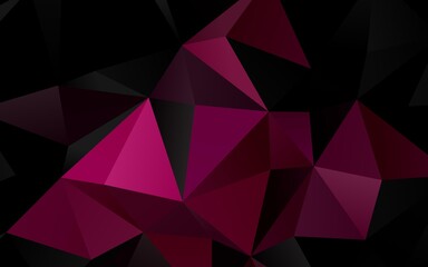 Fototapeta premium Light Pink vector blurry triangle texture.