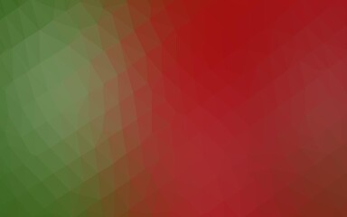 Light Green, Red vector triangle mosaic template.