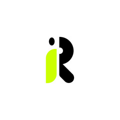 Fototapeta na wymiar IR unique letter vector logo design.