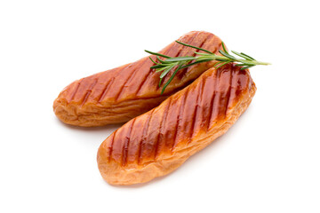Pork sausage isolated on white background.