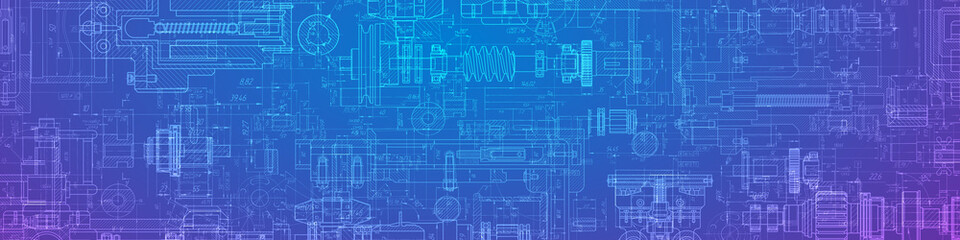 Engineering drawing  .Parts for industrial construction.	Technology Background.Mechanical.Vector illustration.